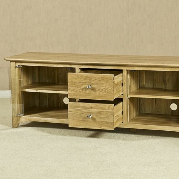 Tanya Large TV Unit with Glass Doors Caprice (Bangor) Ltd